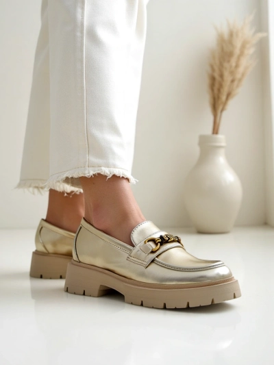 Mocassins Royalfashion pour femmes plaqués or Goldlove