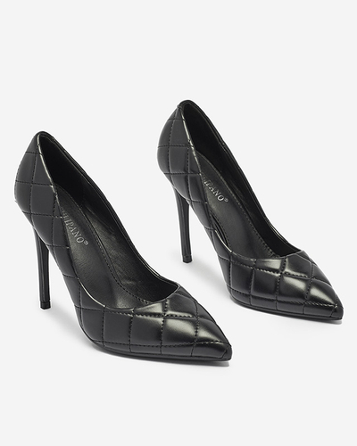 Escarpins matelassés pour femmes de couleur noire Duclisa- Footwear