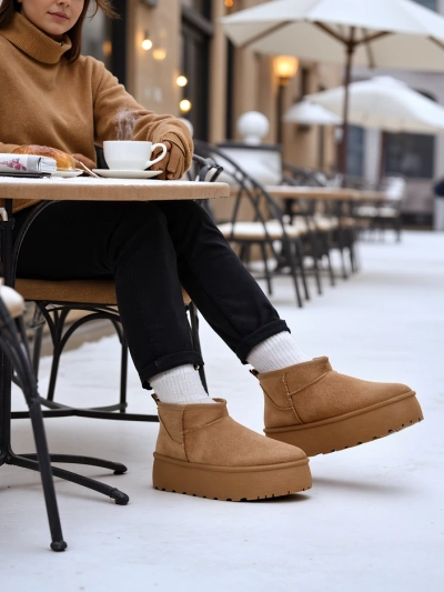 Royalfashion Bottes de neige à plateforme pour femmes a'la Dagodo