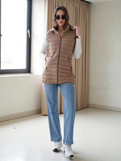 Veste sans manches Royalfashion pour femmes avec capuche amovible