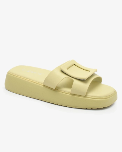 Royalfashion Tongs femme vert clair avec boucle Ocurary