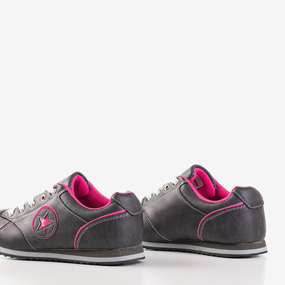 Chaussures de sport grises avec inserts roses Monti - Chaussures 1