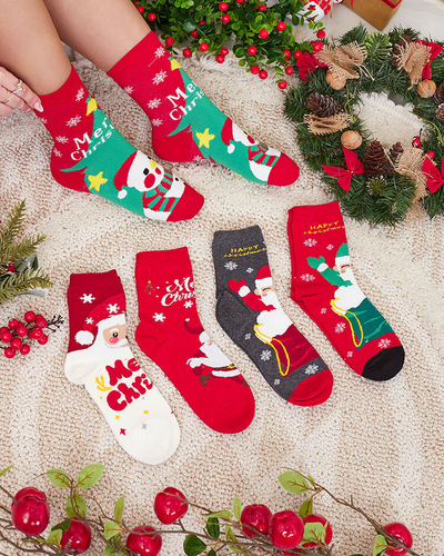 Royalfashion Lot de chaussettes de Noël pour femmes 5/pack