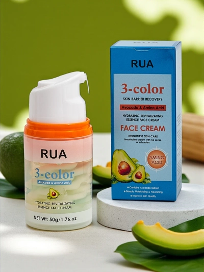 RUA Crème Hydratante pour le Visage à l'Avocat et aux Acides Aminés
