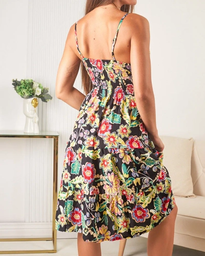 Royalfashion Robe florale en coton pour femme