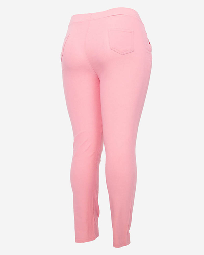 Treggings rose pour femme TAILLE PLUS- Vêtements