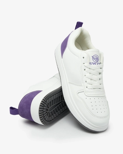 Royalfashion Chaussures de sport Colorburst Classics blanches et violettes