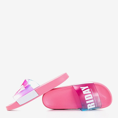 Chaussons femme rose foncé Friday - Footwear