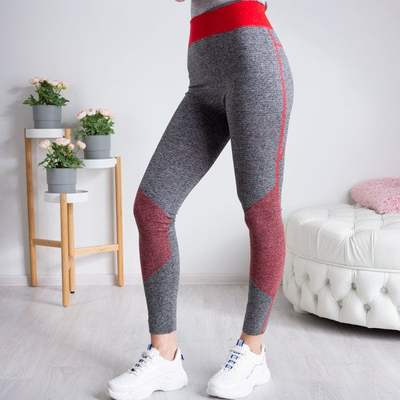 Guêtres grises avec inserts rouges - Pantalon 1