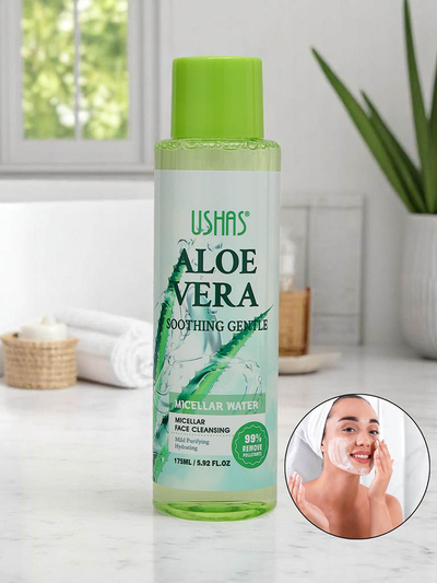 Soothing and moisturizing micellar water for make-up removal with aloe vera
