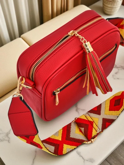 Royalfashion Petit sac à main pour femme en cuir écologique avec bandoulière colorée Kovi Lace