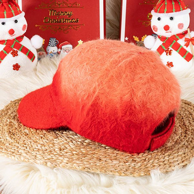 Bonnet en fourrure de couleur rouge - Casquettes