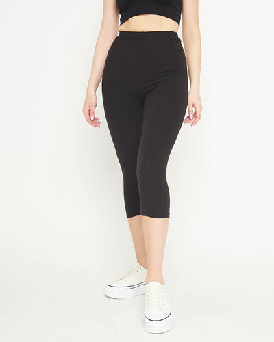 Legging 3/4 noir pour femme - Vêtements