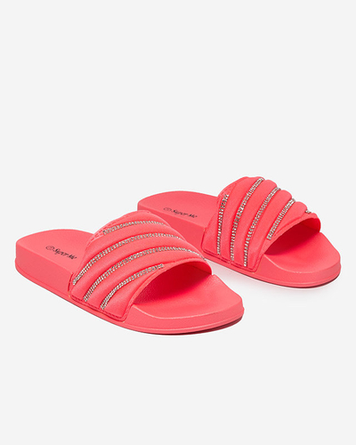 OUTLET Chaussons femme corail avec zircons cubiques Mytaris - Footwear