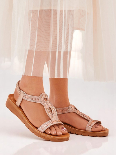 Sandales Royalfashion pour femmes avec brides décoratives Ava Shine