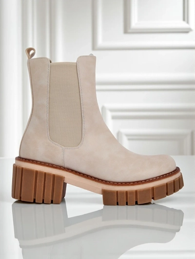 Bottines à talon bloc en nubuck écologique Amber Walk