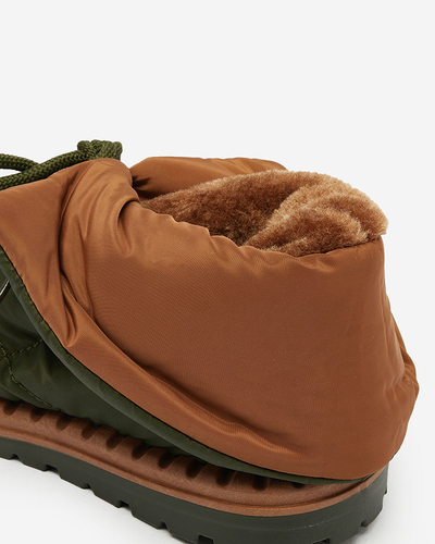 Royalfashion Bottes de neige à enfiler pour femme en vert Nevonsis