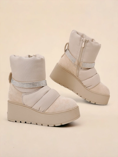 Bottes de neige compensées pour femmes Royalfashion Renosi