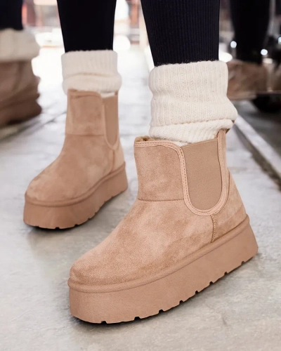 Royalfashion Bottes courtes Nomas a'la bottes de neige pour femmes