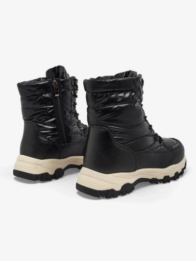 Bottines pour Femmes Athena Noires Synthétiques Confortables pour l'Hiver