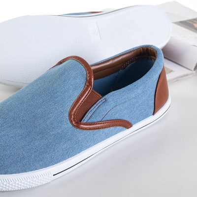 OUTLET Slip on denim homme bleu Groman - Footwear