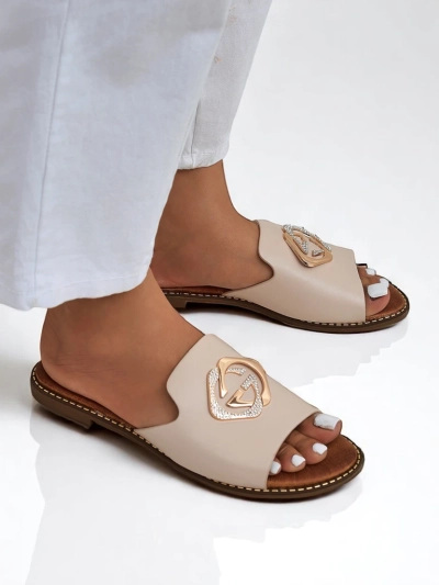 Royalfashion Sandales plates pour femmes Goldie Spark