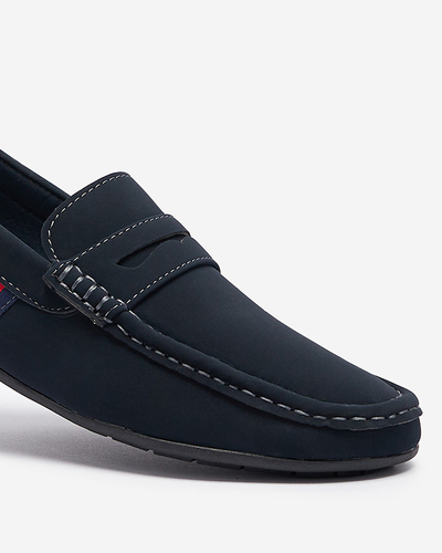 Mocassins pour hommes bleu marine Hacerno- Footwear
