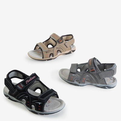 Sandales enfant grises avec Velcro Roser - Chaussures