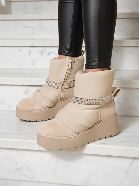 Bottes de neige compensées pour femmes Royalfashion Renosi