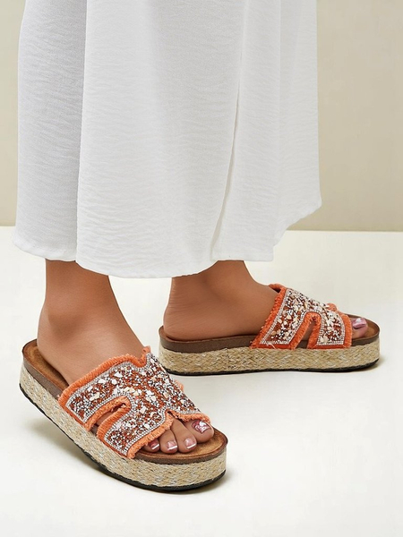 Royalfashion Mules pour femmes avec ornements Candy Candy