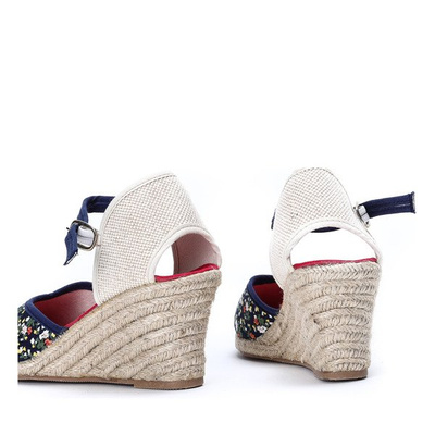 Espadrilles bleu foncé sur le talon compensé Aylin - Chaussures 1