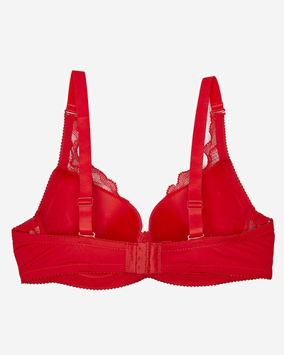 Soutien-gorge rouge pour femmes avec dentelle- Lingerie