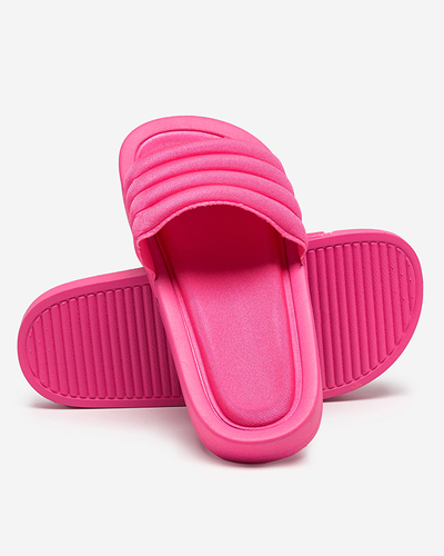 OUTLET Tongs femme rayures fuchsia Lenira - Footwear
