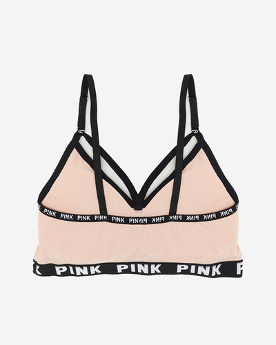 Brassière de sport femme rose avec inscriptions - Underwear