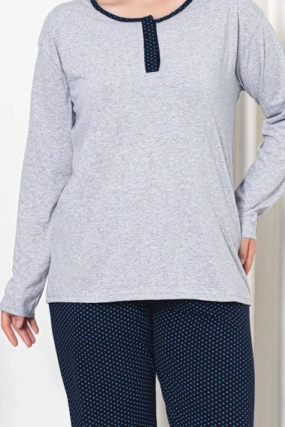 Royalfashion Pyjama 2 pièces en coton pour femmes TAILLE PLUS
