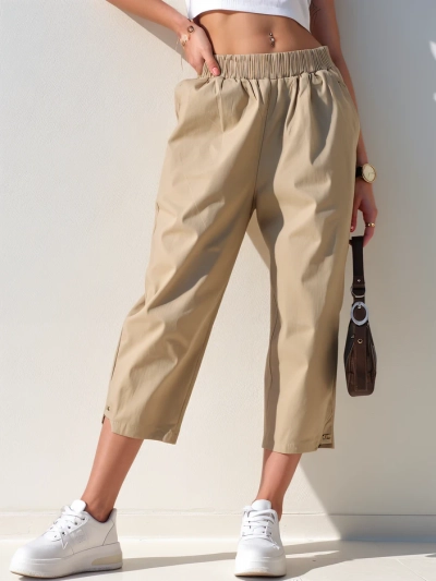 Pantalons droits Royalfashion pour femmes Matériau 7/8