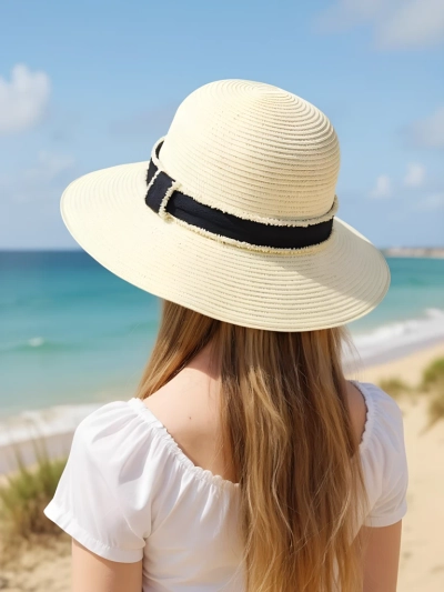 Royalfashion Chapeau de paille pour femme Sunny Meadow