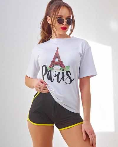 Ensemble de sport pour femmes Royalfashion avec t-shirt et short Paris