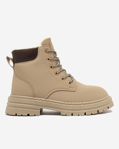 Royalfashion Bottes de trappeur isolées pour femme, gris-brun Radoras