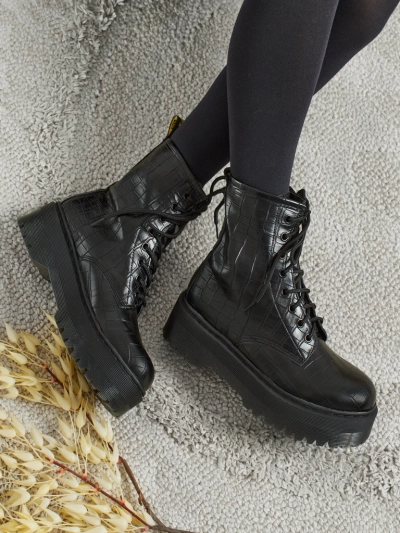 Bottines worker pour femmes avec gaufrage Arvessa
