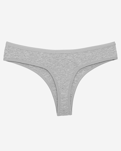 String coton femme gris - Underwear