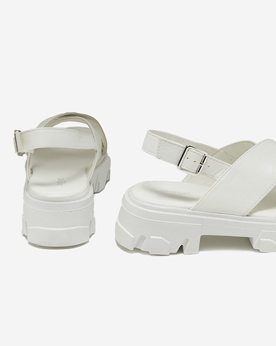 OUTLET Sandales blanches pour femme sur semelle épaisse de Denidas - Footwear
