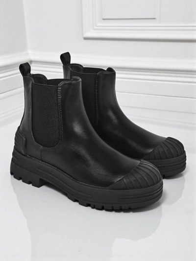 Bottines plateforme en cuir écologique Amber Veil