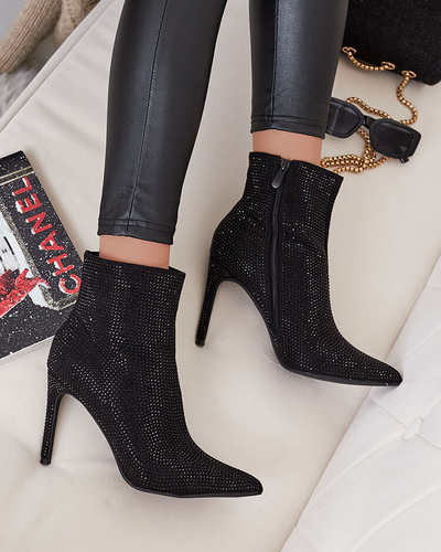 Royalfashion Bottes Lekirisa Zirconia Stiletto pour femmes