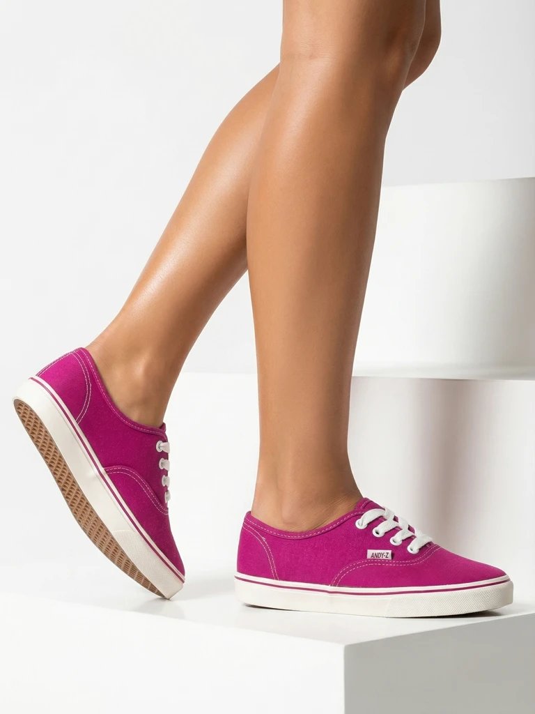 Baskets pour Femmes Luna Fuchsia en Tissu Confortables pour l'Été