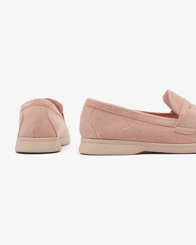 OUTLET Mocassins en éco-suède pour femme en rose Daffer- Footwear