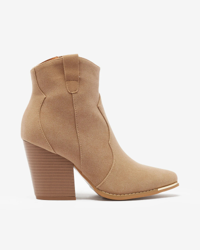 Royalfashion Bottes isolées Diva Charms beige pour femme