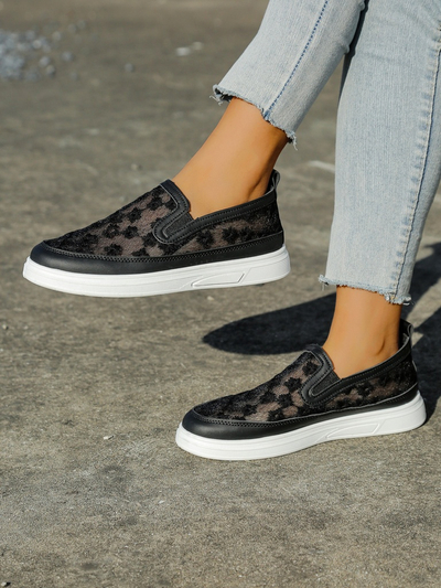 Mocassins en mesh Royalfashion pour femmes avec fleurs Emzos