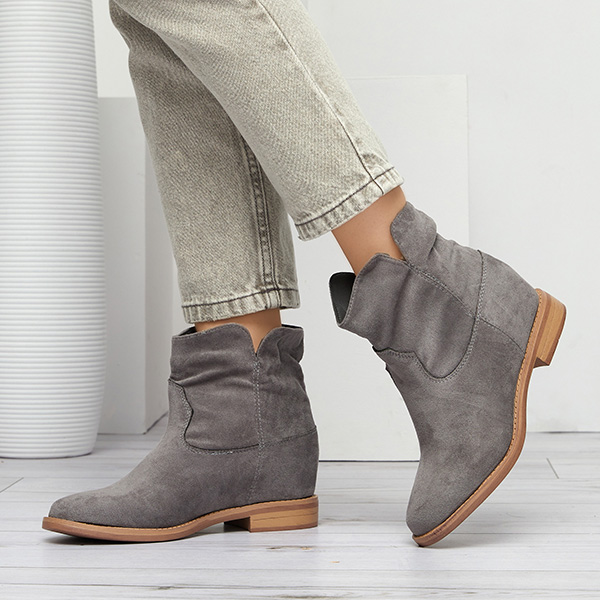 OUTLET Bottes grises a'la cowgirls sur une ancre couverte Terband - Chaussures