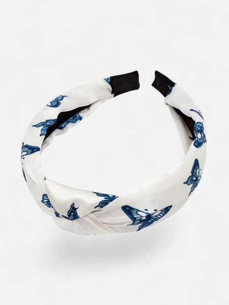 Royalfashion Bandeau pour cheveux à carreaux avec papillons Butterfly Weave